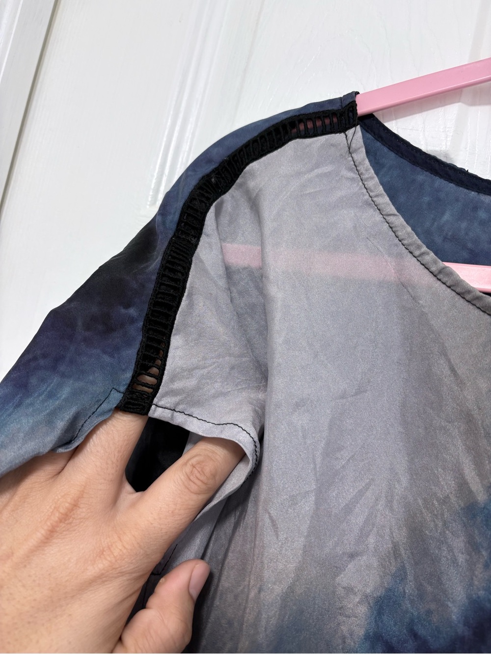 Pete & Greta Johnny Was Tie Dye Asymmetrical Top SM - Picture 7 of 14